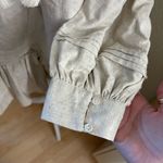 Cleobella  Tan Ruffle Mini‎ Dress Front Tassels Size Small Photo 2