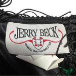 Vintage 90's Jerry Beck Black Tiered Fringe Sleeveless Flapper Dress sz 1x Photo 3