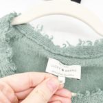 Lucky Brand Womens Rayne Frayed Semi Sheer Wool Blend Knit Sweater Size M Green Photo 3