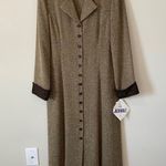 J. Taylor New York Brown Long Duster Coat Size 14 NWT Vintage Overcoat Victorian Photo 0