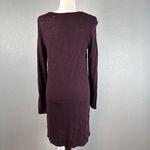 ATM Anthony Thomas Melillo Long Sleeve Tunic Dress Size M Maroon Peruvian Cotton Purple Size M Photo 3