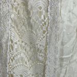 Entro Cream Mini lace boho sleeveless dress S flowy romantic feminine Swiss dot Photo 6