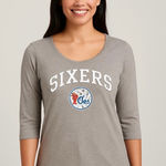 Gameday Couture Philadelphia 76ers Sixers Women’s Large Grey designer T Photo 0