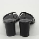 Cink Me Faux Vegan Leather Heeled Sandals Black Thong Size 39 US 6 Photo 2