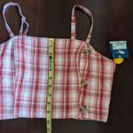 Arizona Jeans Arizona Y2K Pink Plaid Crop Top NWT Size Large Smocked Cropped Top Photo 5