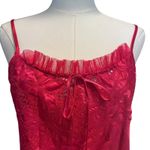 Ivy & Annabelle Intimates Red Mini Slip Dress Y2k Embroidery Lace Trim SZ SM Photo 2