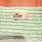 Hollister  Y2K Striped Strapless Babydoll Top Ribbon Lime Green and White Large Photo 3