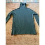 Tahari  Green Turtleneck Sweater Side Button Longline Pullover Size S Photo 6