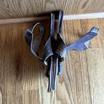 Bed Stu  Black‎ Leather Summer Festival Flat Ankle Strap Thong Sandals Size 9B Photo 7