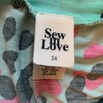 Sew In Love Teal w/ Black & Pink Cheetah Print 3x Women’s Shirt. 2321 Photo 3