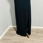 ZARA Bloggers Fav Black Prom Elegant Open Back Fluid Neck Knit Maxi Dress Sz L Photo 8