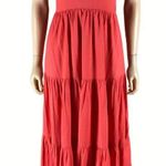 HYFVE  V-neck Plunging Tiered Coral Orange Maxi Dress MEDIUM Photo 0