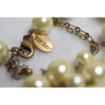 White House | Black Market  Triple Strand Pale Yellow Beaded Gold Tone Necklace Photo 3