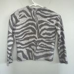 Equipment Femme 100% Cashmere Sweater Zebra Print Gray Photo 1