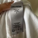 Zadig & Voltaire Cecilia Lion Strass White Tee | Rhinestone Back Graphic T-Shirt Photo 10