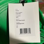 Stand Studio Cia Cap Hat Faux Leather Grained Bright Green One Size NWT Photo 3