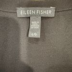 Eileen Fisher 100% Silk Georgette Crepe Black Tank Top Button Blouse Women's Photo 4