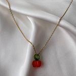 Boutique Glass Pumpkin Necklace  Photo 0