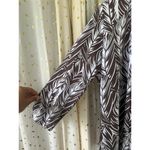 Hula Bay Hawaiian Tropical Leaves Quarter Sleeve Stretchy Open Cardigan Kimono M Brown Size M Photo 2