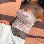 Princess Polly NWT Pink multi Floral Lace trim tank bustier Top us 2 Photo 4