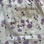 Swell Floral White Purple Wide Leg Pull On Bohemian Pajama Pants SZ S #1772 Photo 4
