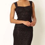 Petal and Pup Naomi Black & Brown Zebra Midi Dress M Photo 1