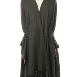 Grey Knit Belt Tie Waist Wrap Poncho Cardigan OSFM Gray Photo 9