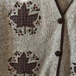 cj banks C J Banks Womens 2X Embroidered Autumn Leaf Sweater Vest Tan/ Brown Photo 2