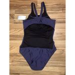 Nautica  Women's Open Back One PC Swimsuit Swim Size‎ L Navy BNWT Photo 3