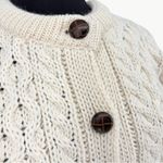 NWT Aran Sweater Market Merino Wool Aran Lumber Jacket | Sz Small | Mer White Photo 11