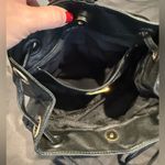 Loewe Vintage  Flamenco Knot Drawstring Bag Black Nappa Leather Pouch Clutch Photo 6