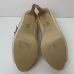 Shoedazzle  Tan Bionica Open Toe Mary Jane Heels Photo 4