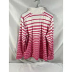 Ralph Lauren Lauren  Pink & White Long Sleeve 1/4 Zip Shirt Size 3XL Stretchy Photo 1