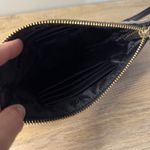 Michael Kors  MK Logo Canvas Wristlet Pouch Clutch Cosmetic Bag Gold Tone Photo 3