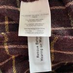 Madewell Burgundy Plaid Ruffle-Front Top Size Large Photo 6