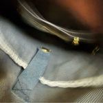 Nike TOTE BAG Women's Vintage HERITAGE Vertical Leather BA2943 Silver Black Photo 7