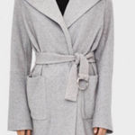 Bershka ASOS  Gray Long Belted Coat Size Small‎ Photo 0