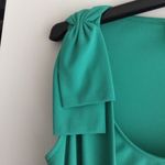 Mint Green Ruffle Shoulder Bow Tie Knee Length Cocktail Party Formal Dress NWOT Photo 3