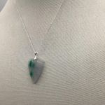 Handmade Fine Silver 999 Green Vintage Jade Pendant Necklace Photo 1