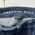American Eagle Dark Wash Indigo Super High Rise Jegging Super Stretch Size 2 Reg Photo 2