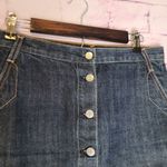J.Crew  Y2K 2006 DARK WASH BUTTON FRONT DENIM SKIRT 2 Photo 2