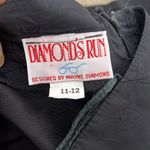 Vintage Wayne Diamond black Sweetheart tiered silky satin ruffled cocktail dress Photo 1