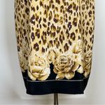 Bloomingdale’s Silk Sleeveless Animal Print Dress Size 12 Brown Photo 4