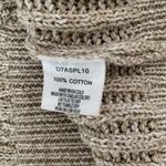 Devlin  Tan Knit Balloon Sleeve Sweater Cotton Small Cozy Fall Pullover Photo 4