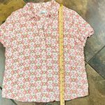 Croft & Barrow  Floral Short Sleeve Button Up Petite Large Photo 5