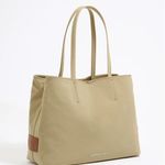 Bimba Y Lola Large Gabardine Chihuahua Shopper Tote Bag Natural Photo 0