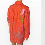 Label Ritu Kumar Art to Wear Orange Floral Print Top LRK Size 3 Red Size M Photo 6
