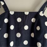 ZARA Tie Shoulder Navy White Polka Dot Bodysuit Size XS Photo 7