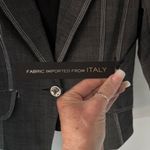 Bebe  Blazer 8 Gray White Stitch Italian Luxe Modern Career Edgy Professional NWT Photo 6