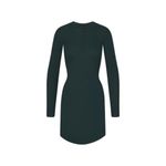 SKIMS Cotton Rib Henley Dress in Spruce, Size XXS Photo 9